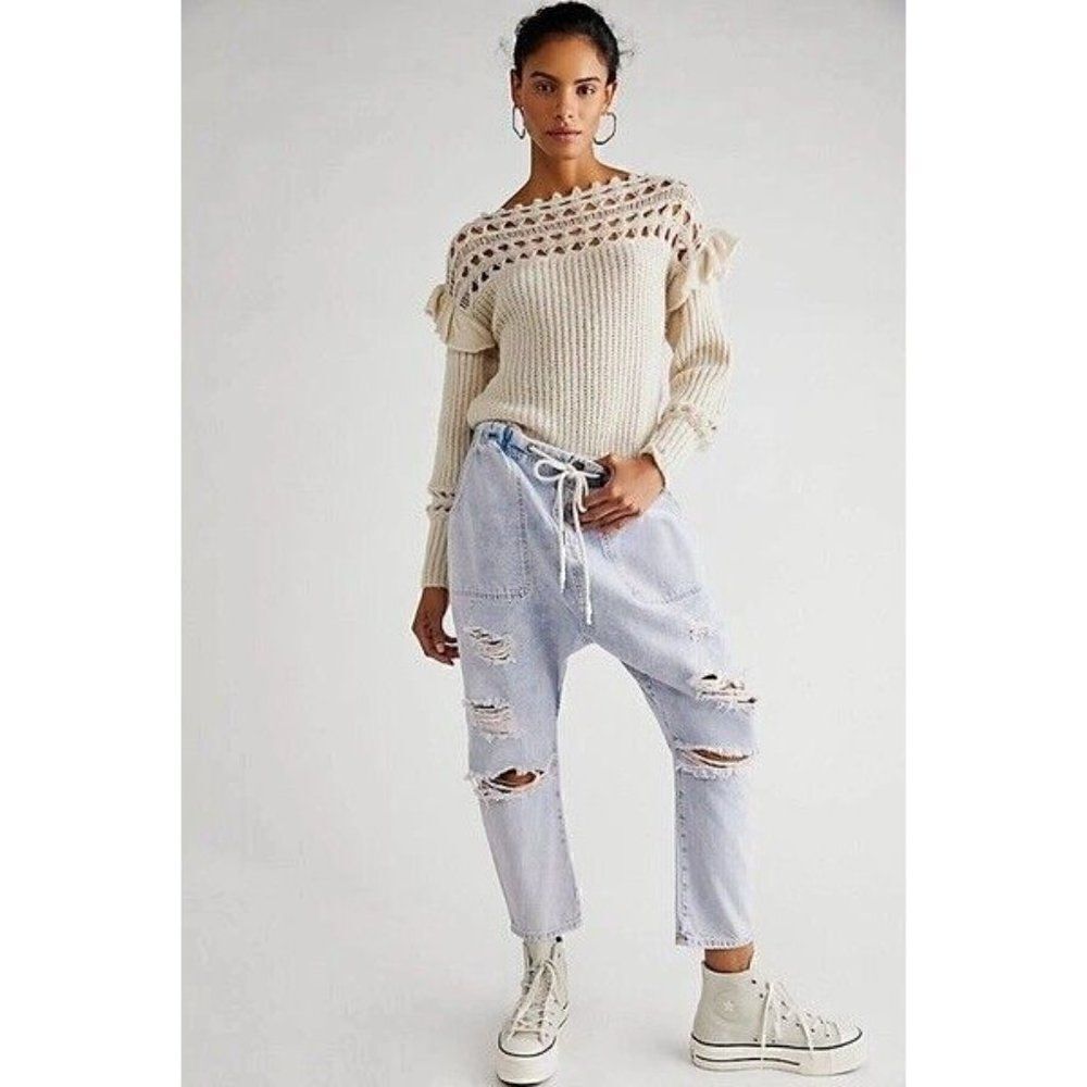 NWT FREE PEOPLE Sz XS SHABBY KINGPINS IN PURPLE HAZE